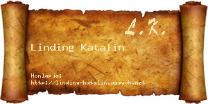 Linding Katalin névjegykártya